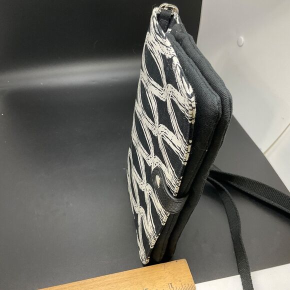 Thirty-One Double Up Crossbody Black Links Black & White Detachable Strap EUC - Picture 14 of 15